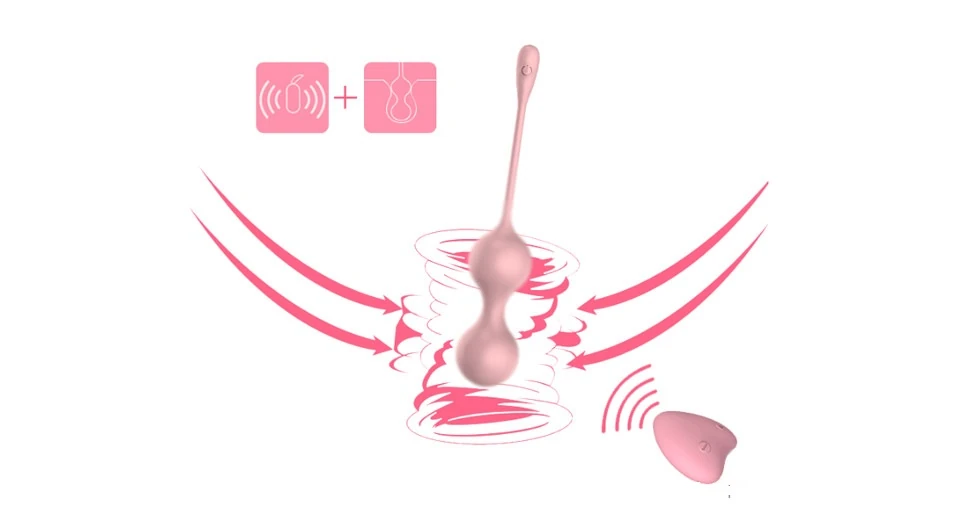 Wowyes Kumandalı Şarjlı 8 Modlu Titreşimli Double Kegel Egzersiz Topları