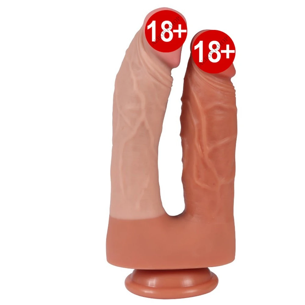 Dildo Series 21 Cm Yumuşak Esnek Realistik Double Penis