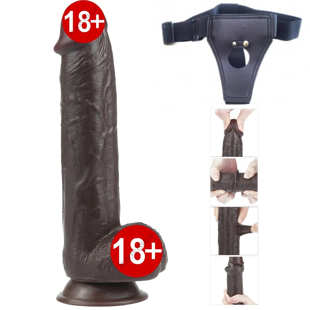 Sliding Hareketli Dış Yüzey Özel Seri Ultra Yumuşak 24 Cm Kemerli Penis