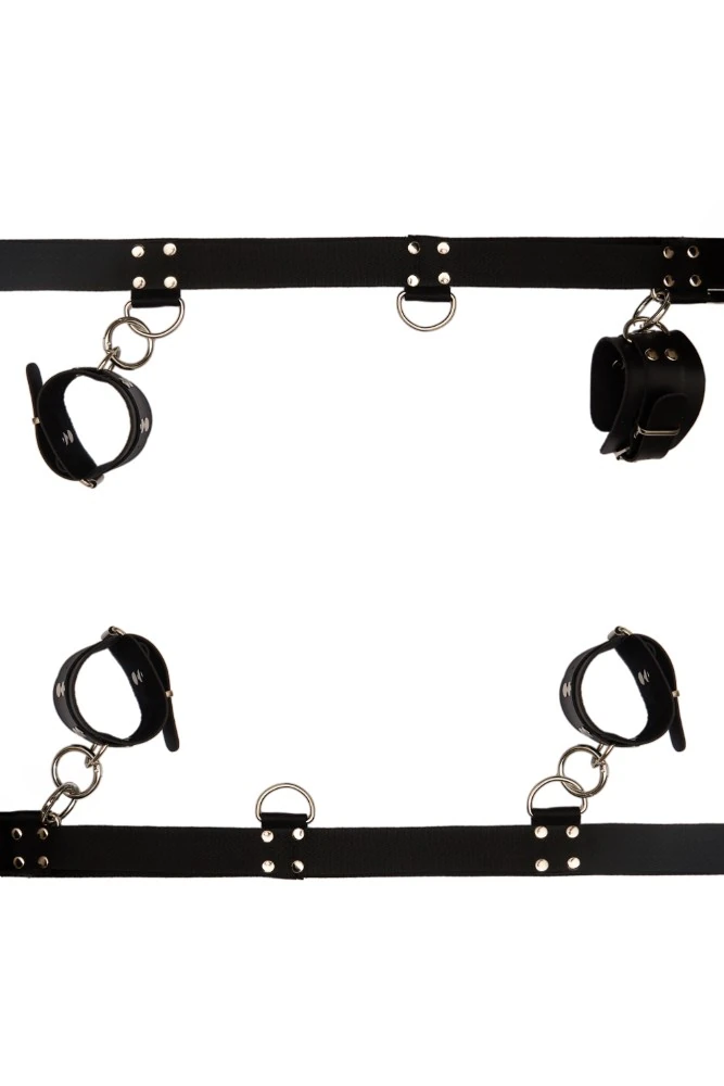 Siyah Yatağa Ayarlanabilir Yatak Kelepçesi