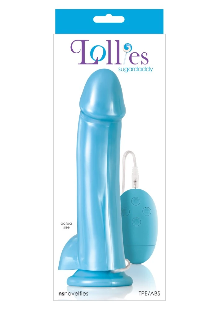 Lollies Sugardaddy 20 Cm Ekstra Gerçekci Jel Dokulu Mavi Dildo Vibratör