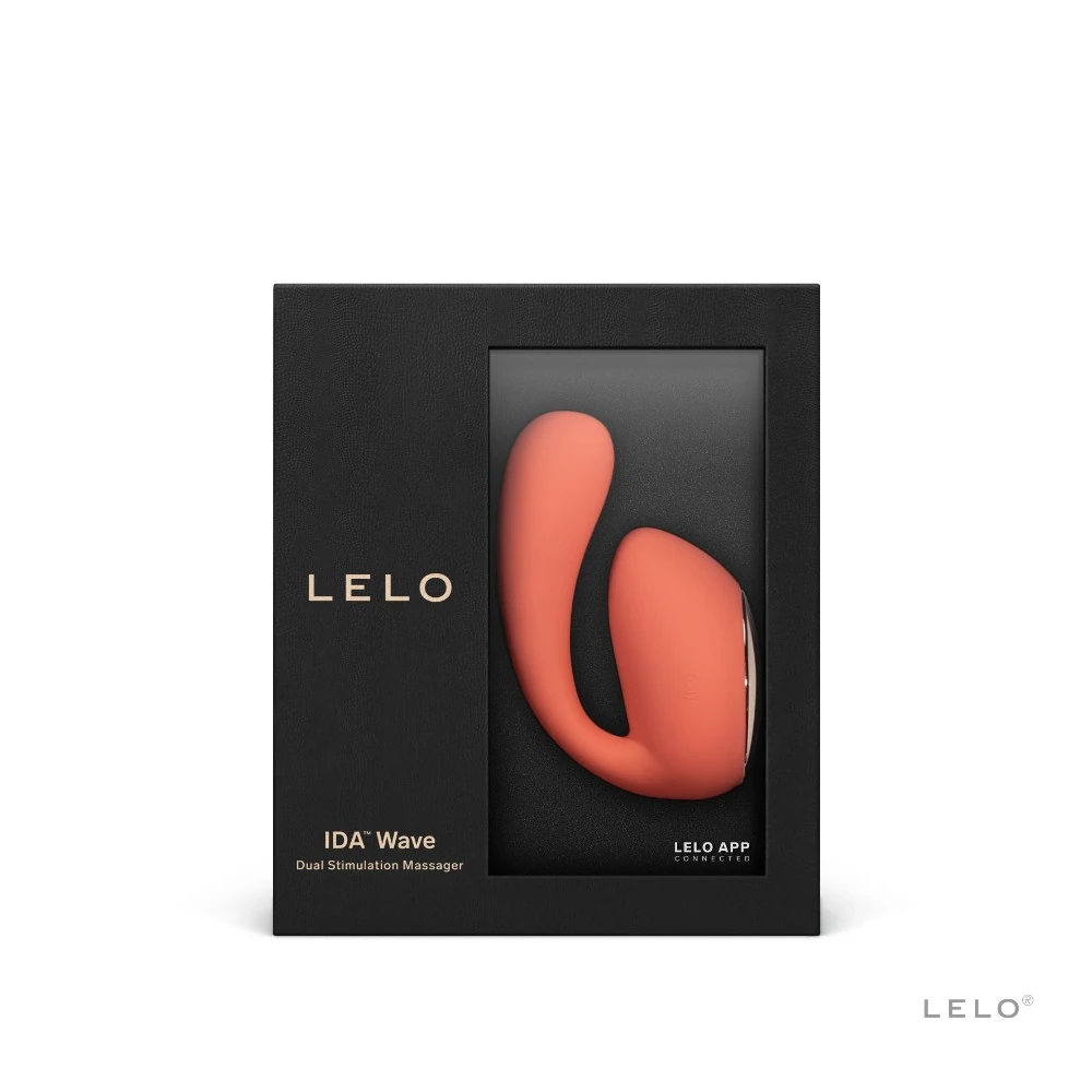 Lelo Ida Wave Coral Red App Kontrol Dönen Parmak Hareketli ve Titreşimli Vibratör
