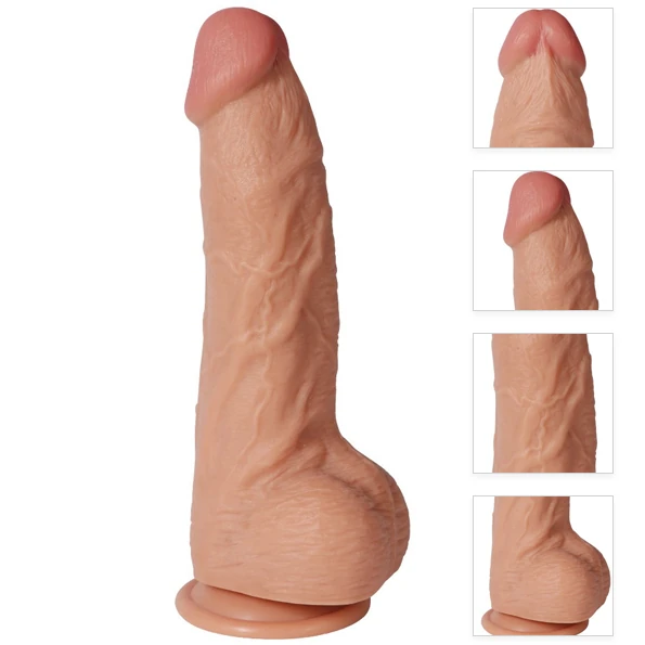 Berton Ultra Gerçekçi Yumuşak Çift Katmanlı 23 Cm Realistik Penis