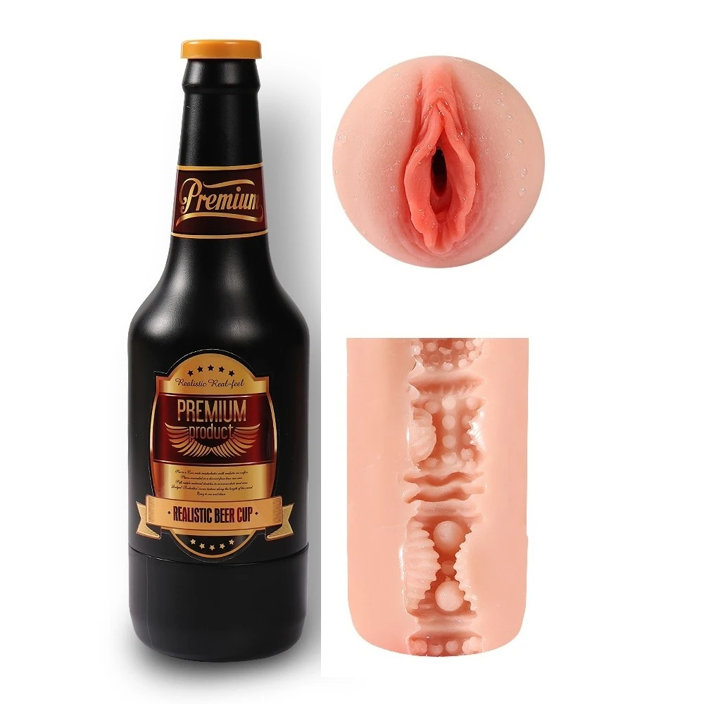 Beer Saklaması Kolay Şişe Şeklinde Vajina Mastürbatör