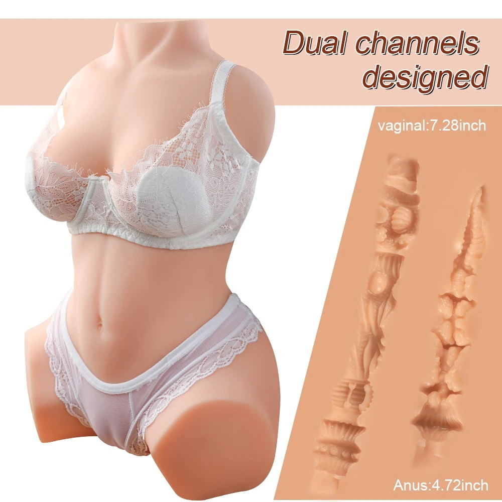 Delia Ultra Gerçekçi Full Silikon Anal ve Vajinal Yarım Vücut Mastürbatör