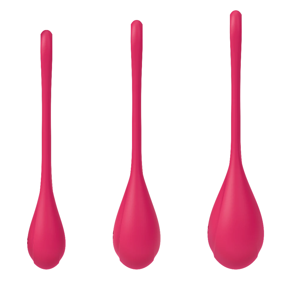 Satisfyer Yoni Power 1 Red Silikon 3 Adet Kegel Egzersiz Top Seti