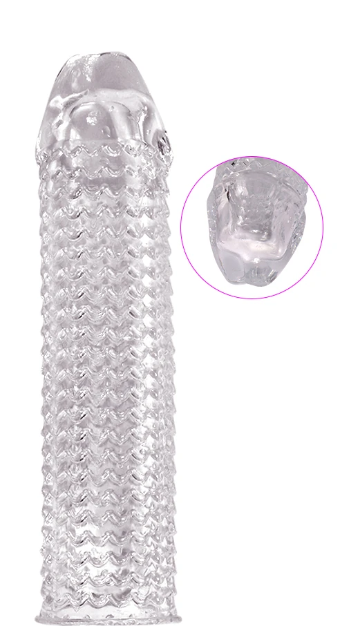 Xise Phil 16.5 Cm Şeffaf Görünümlü Tırtıklı Penis Kılıfı