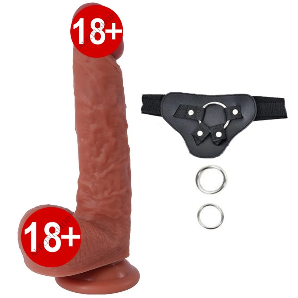 Wolve 26 Cm Çift Katmanlı Ultra Yumuşak Kemerli Realistik Penis