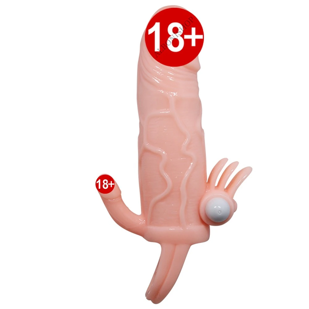 Brave Man Titreşimli Anal ve Klitoris Uyarıcılı Realistik Penis Kılıfı