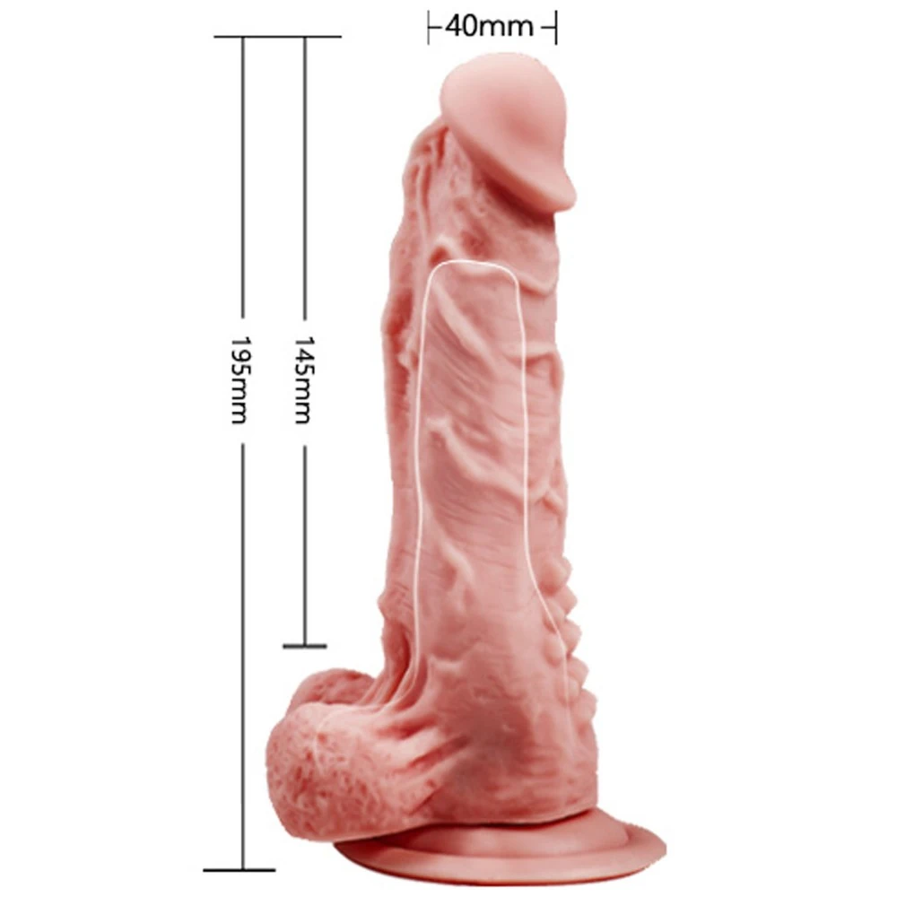 Fenry 19.5 Cm Liquid Silikon Ultra Yumuşak Penis Kılıfı&İçi Boş Kemerli Penis