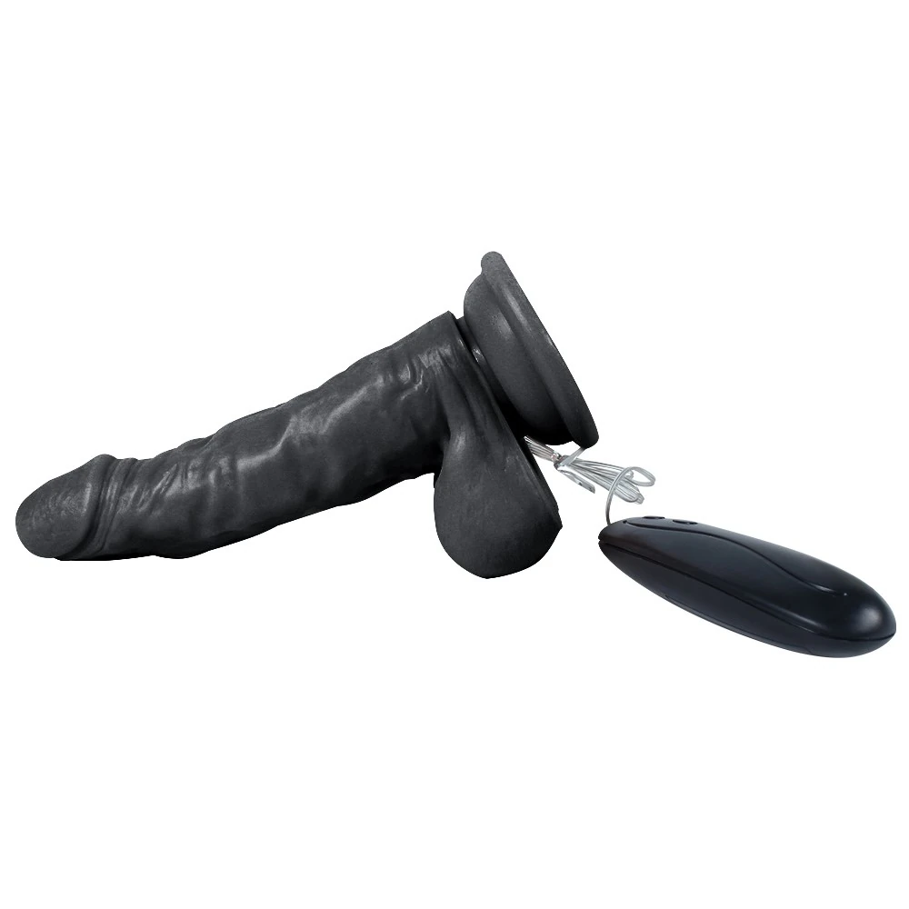 Dildo Series Siyah Hunk 15 Cm 10 Modlu Titreşimli Realistik Penis