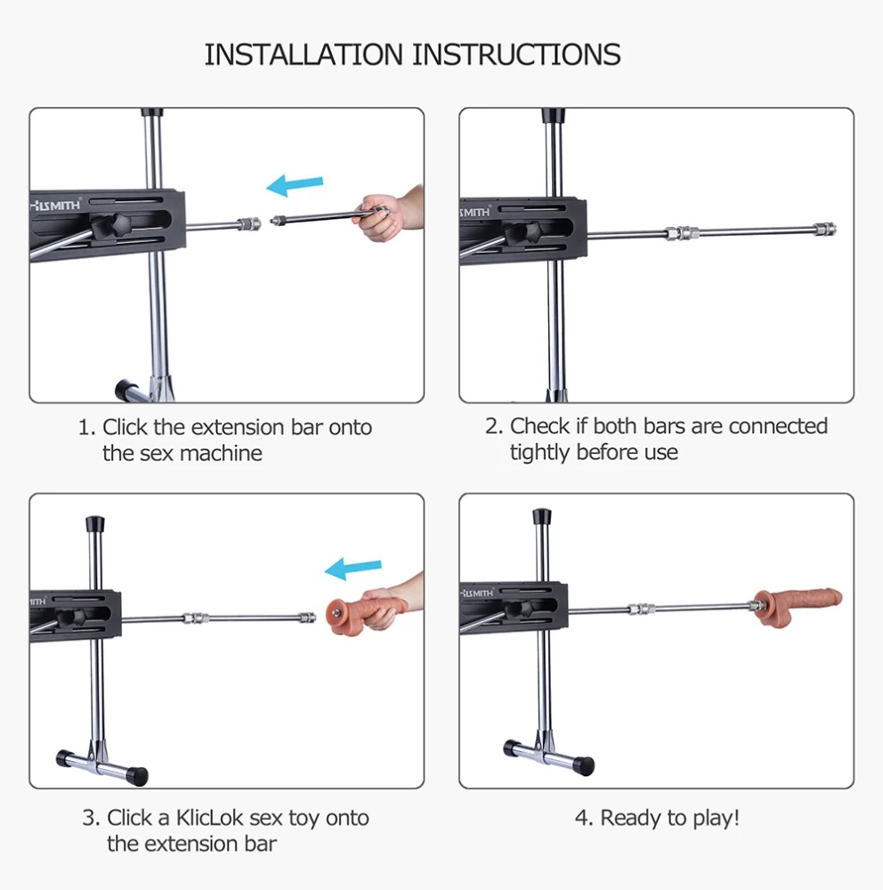 Hismith Seks Makineleri İçin 30 Cm Uzatma Çubuğu Aparatı