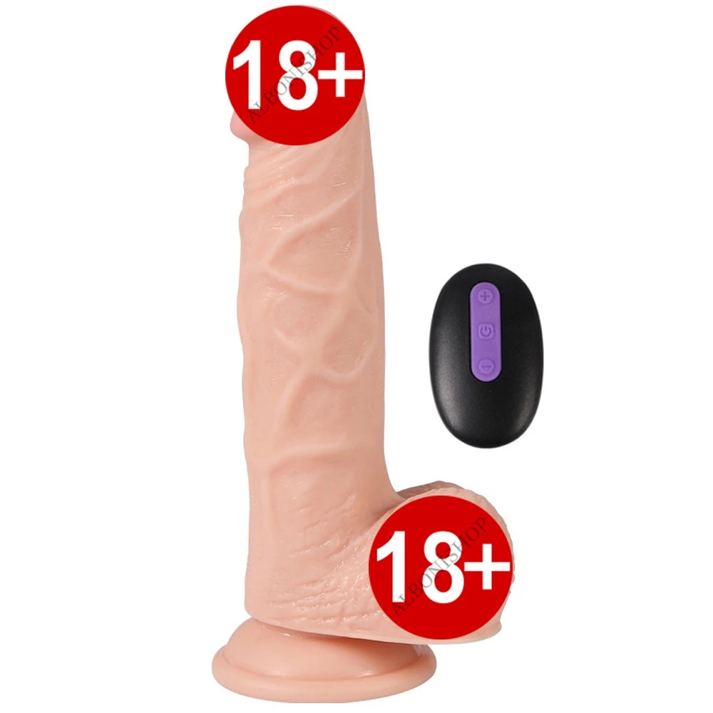 Kumandalı 20 Farklı Titreşimli 21 Cm Şarjlı Damarlı Realistik Penis
