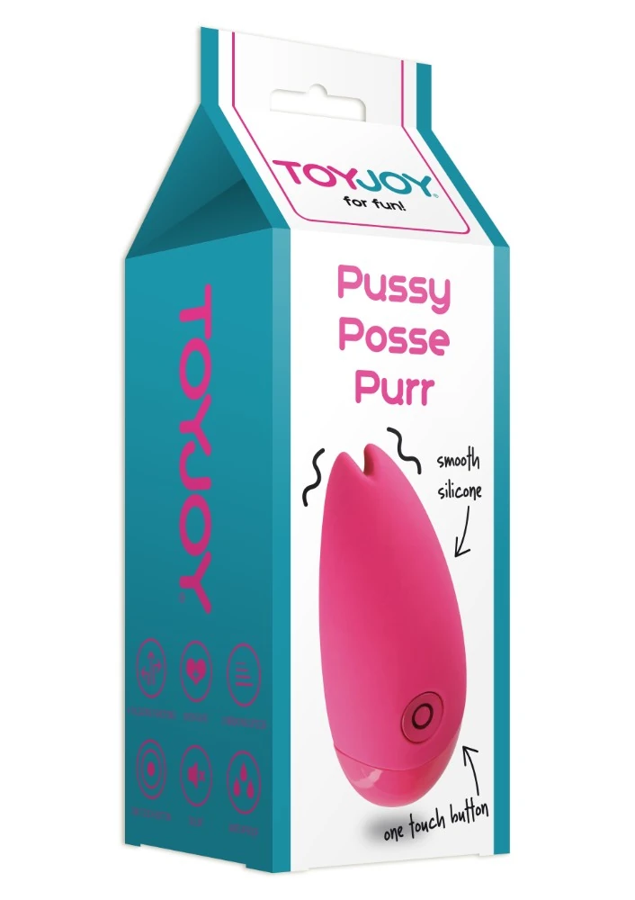 Pussy Posse Purr Güçlü 4 Titreşim Modlu Pembe Masaj Vibratörü