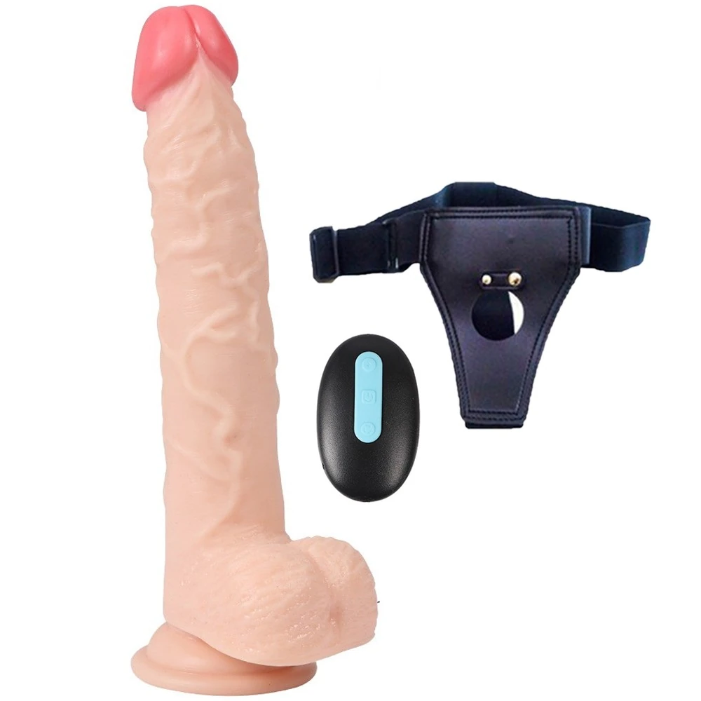 Jeff Swaying Uzaktan Kumandalı 10 Modlu Titreşimli 23 Cm Takma Penis