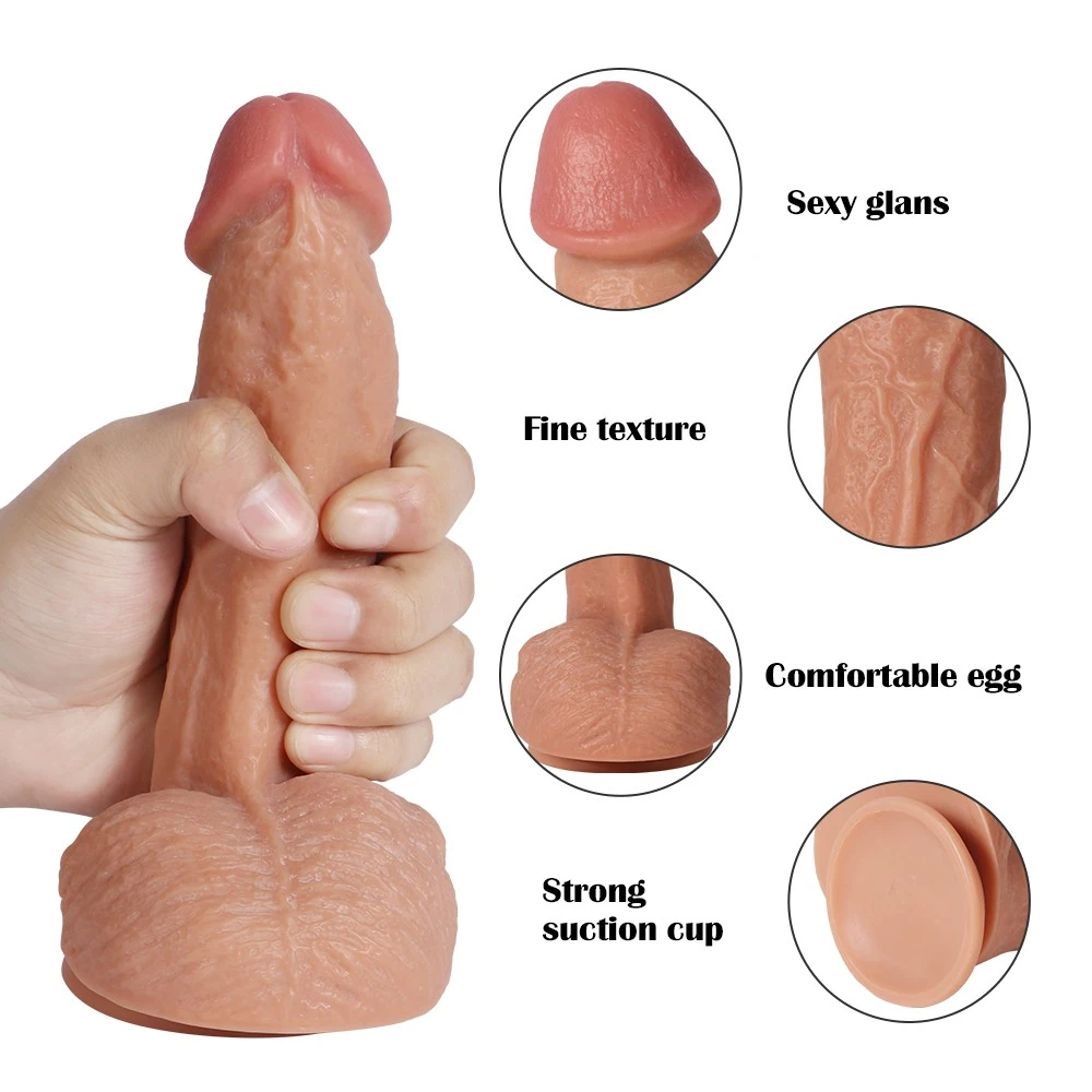 Borg Ultra Yumuşak Çift Katmanlı 20 Cm Realistik Penis Dildo