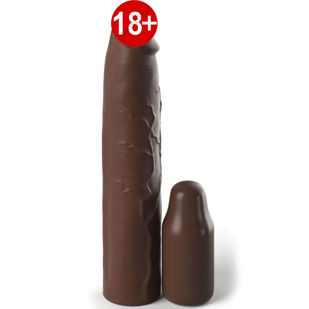 Fantasy Extension Elite Brown 22 Cm Silikon 9 Cm Uzatmalı Penis Kılıfı