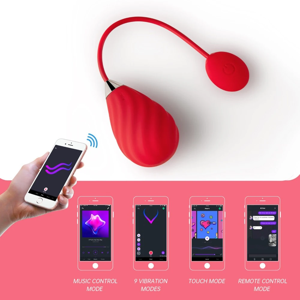 Magic Sundae Telefon Uyumlu Her Yerden Kontrol Edilebilen Titreşimli Vibratör