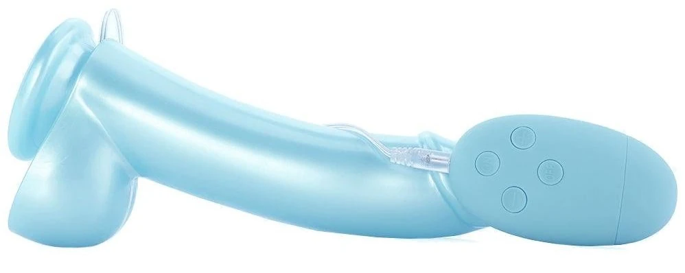 Lollies Sugardaddy 20 Cm Ekstra Gerçekci Jel Dokulu Kemerli Mavi Dildo Vibratör