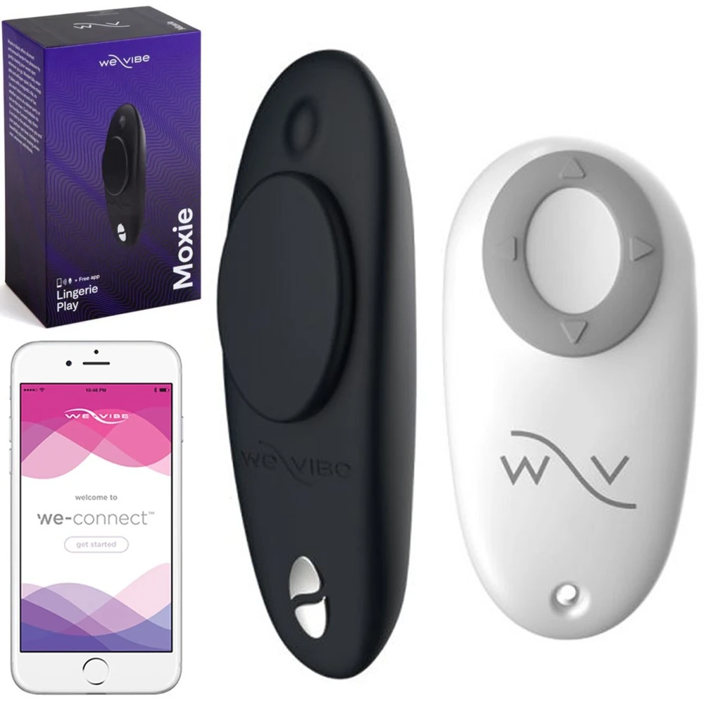 We-Vibe Moxie Satin Black Telefon Kontrollü Giyilebilen Çiftlere Özel Vibratör