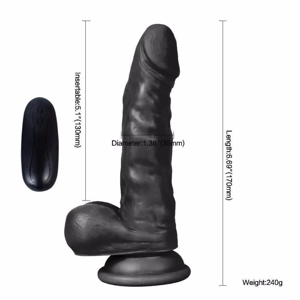 Dildo Series Siyah Hunk 15 Cm 10 Modlu Titreşimli Realistik Penis