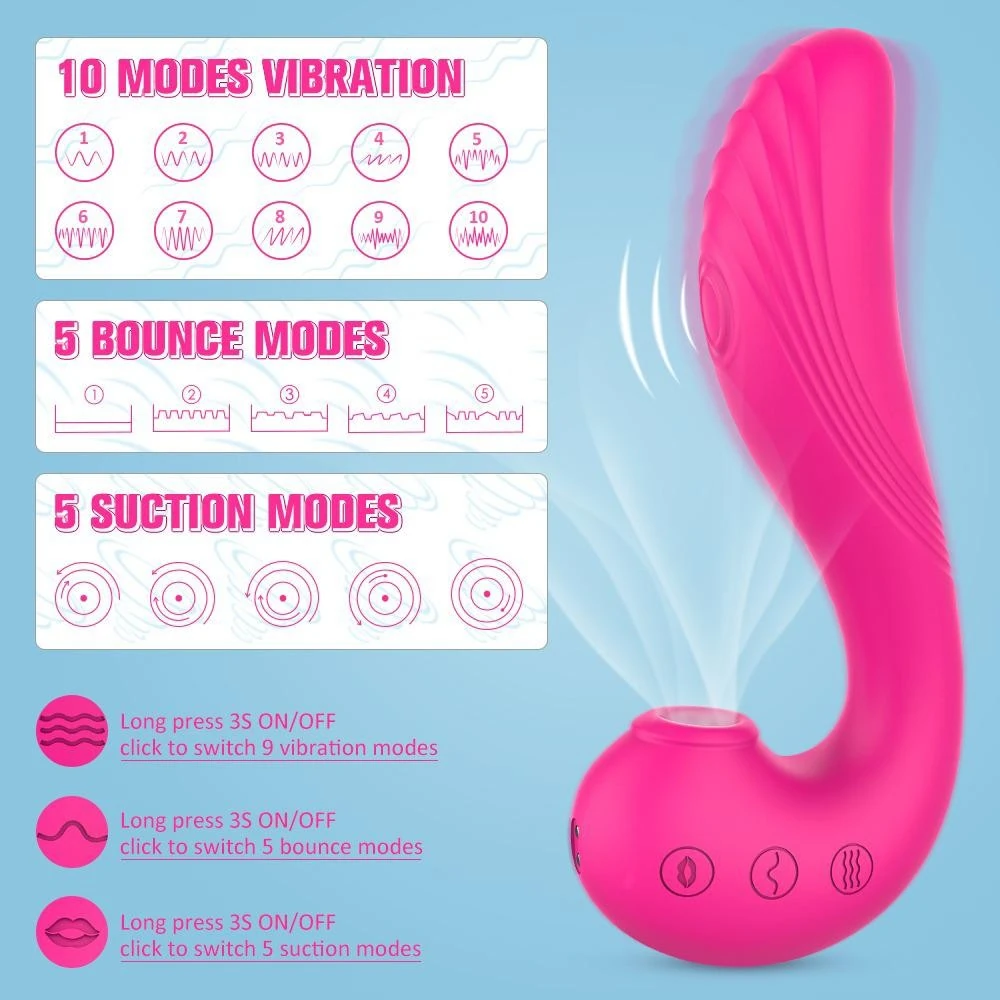 Angels Wıngs 9 Farklı Titreşim Ve Emiş Modlu G-spot Vibratör