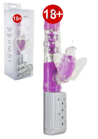 Funky Oynar Başlıklı ve Klitoris Uyarıcı Harika Mor Rabbit Vibratör