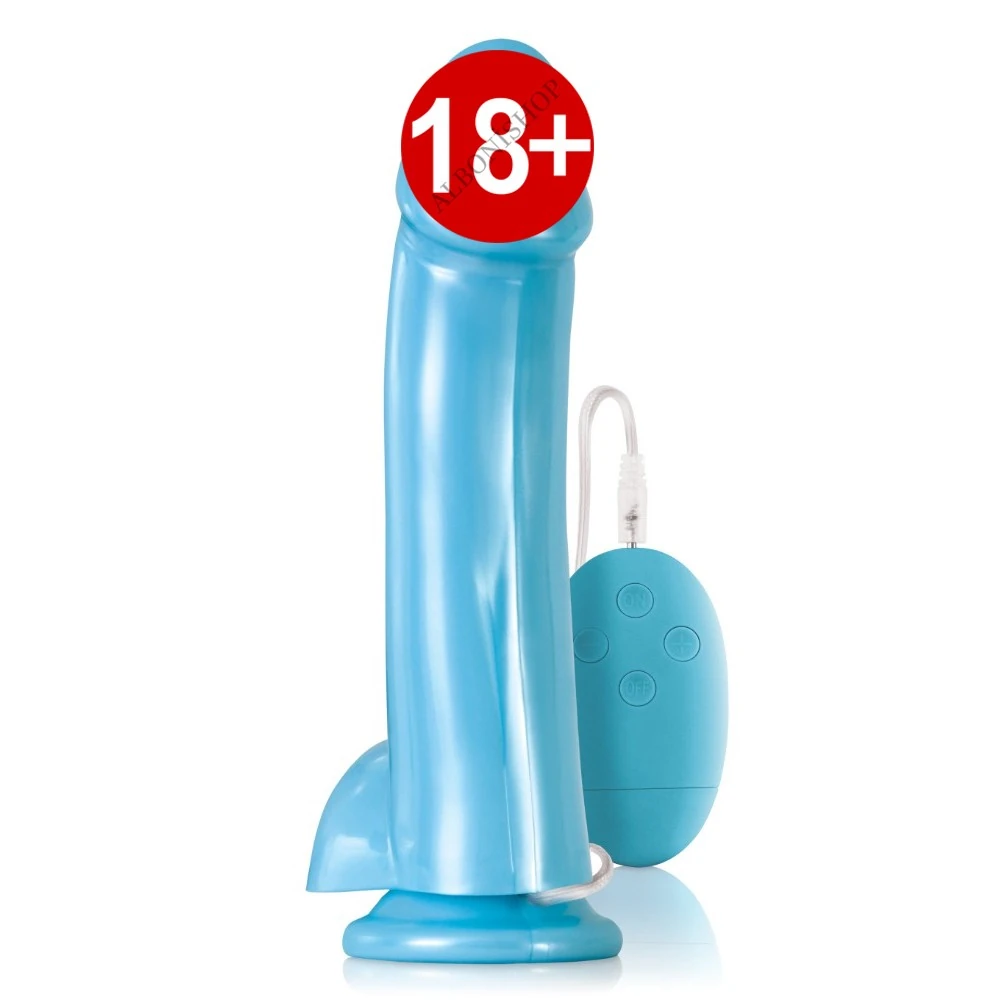Lollies Sugardaddy 20 Cm Ekstra Gerçekci Jel Dokulu Mavi Dildo Vibratör