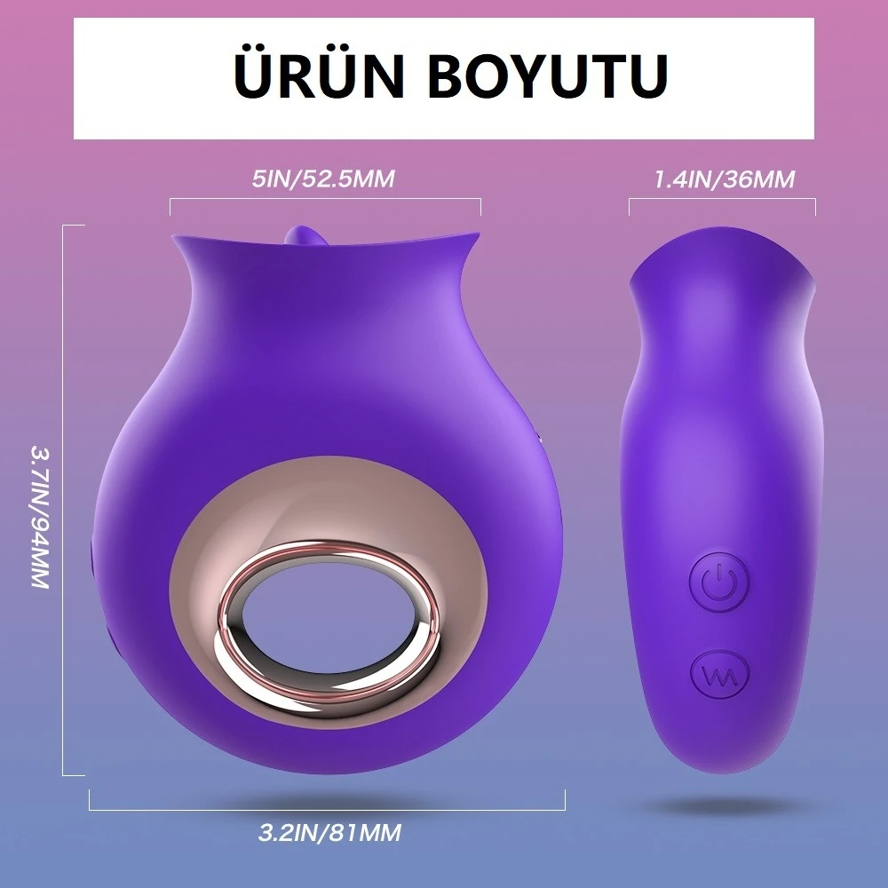 Amazing 9 Modlu Titreşimli & 9 Fonksiyonlu Dil Hareketli Vibratör