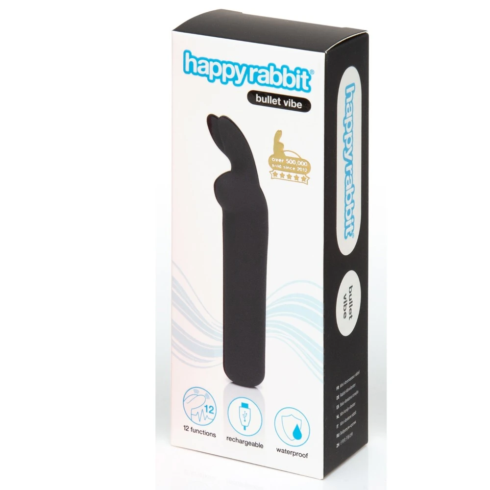 Happy Rabbit - Bullet Vibe Şarjlı Mini Siyah Vibratör