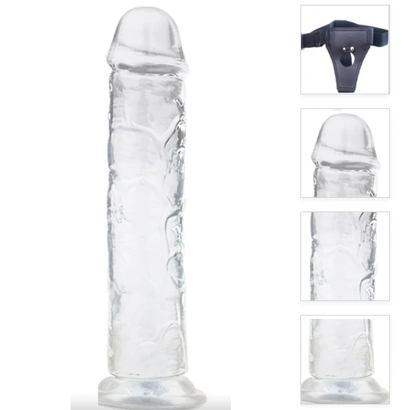 Lester Anal ve Vajinal Kullanılabilen 17 Cm Belden Bağlamalı Jel Realistik Dildo