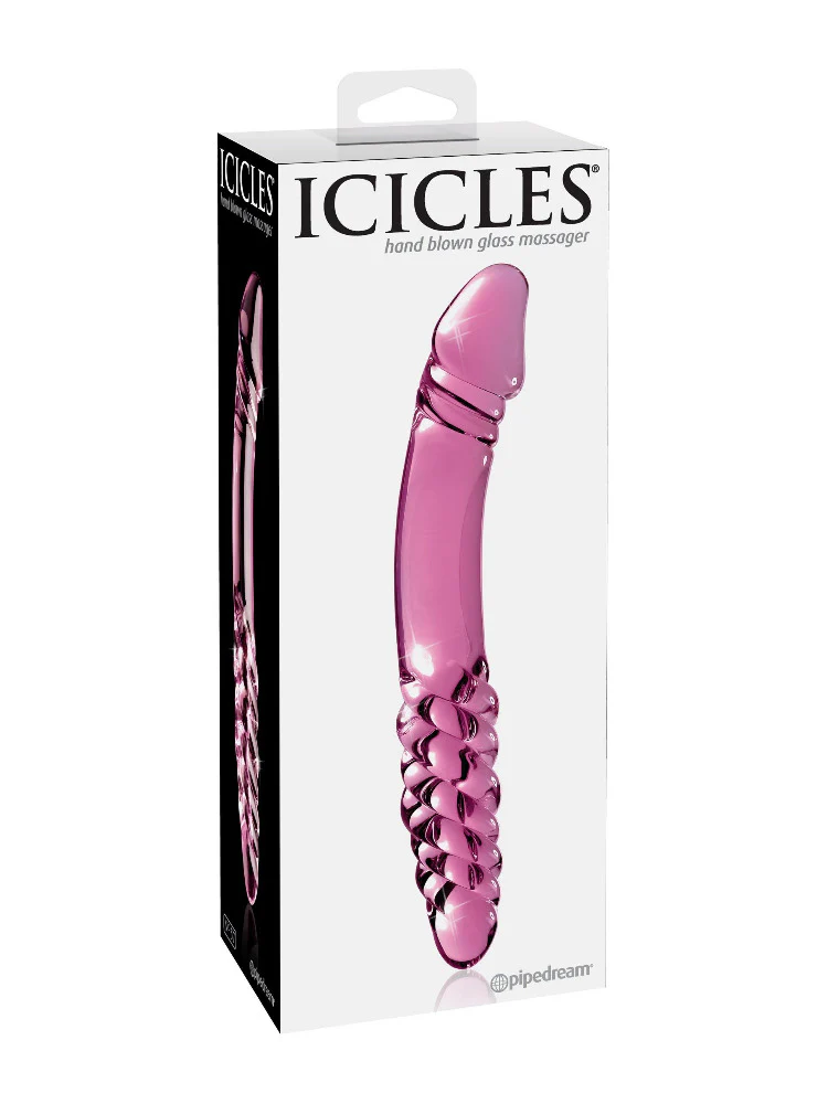 Pipedream Icicles No. 57 Glass Dual Ended Cam Dildo