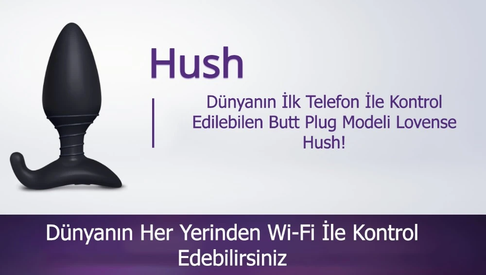 Lovense Hush Wifi İle Akıllı Telefon ve Tablet Kontrolü Sağlayan 38 Mm Anal Plug