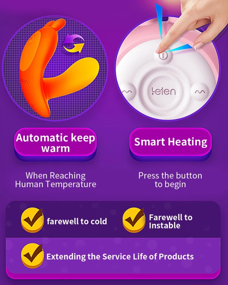 Leten 7 Titreşim Modlu Giyilebilen Kumandalı G-Bölgesi ve Klitoris Uyarıcı Vibratör