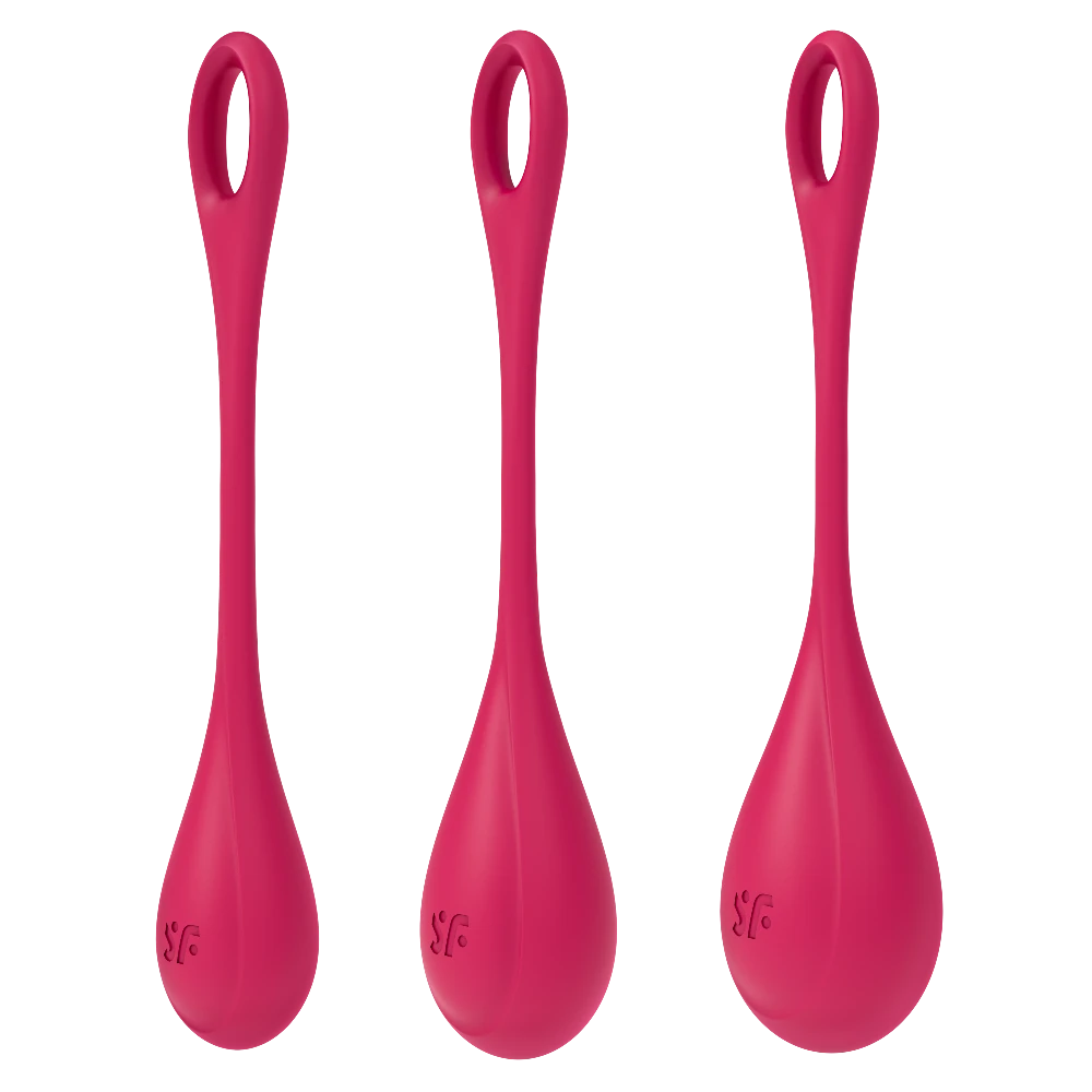 Satisfyer Yoni Power 1 Red Silikon 3 Adet Kegel Egzersiz Top Seti