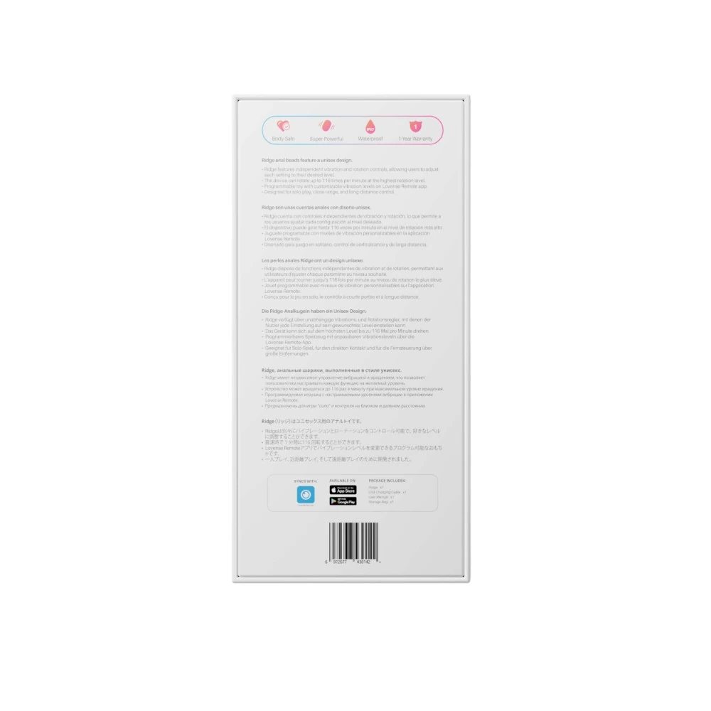 Lovense Ridge Telefon Kontrollü Boğumlu Titreşimli Anal Plug