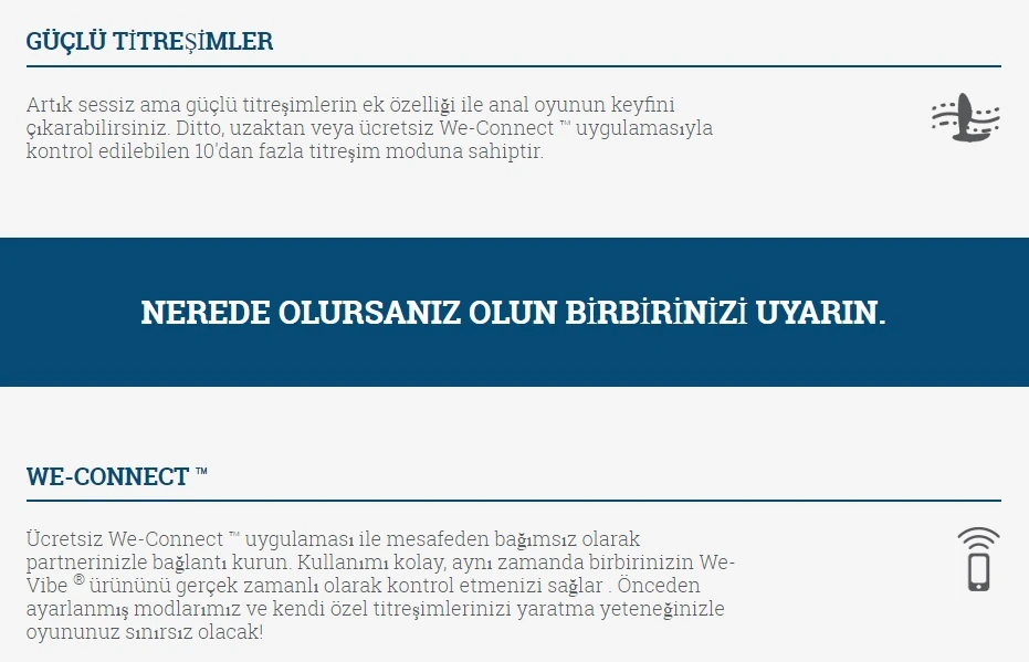 We-Vibe Ditto Akıllı Telefon Uyumlu Mor Anal Plug