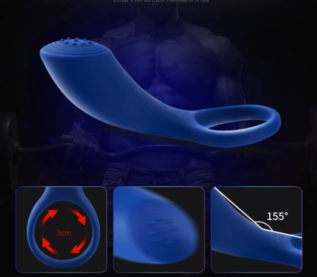 Wowyes B9 Şarjlı 10 Farklı Titreşimli Su Geçirmez Lüks Siyah Penis Halkası