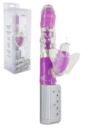 Funky Oynar Başlıklı ve Klitoris Uyarıcı Harika Mor Rabbit Vibratör