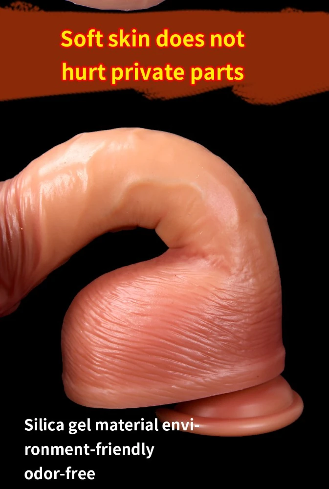 18 Cm Çift Katmanlı Ultra Yumuşak Realistik Kemerli Penis