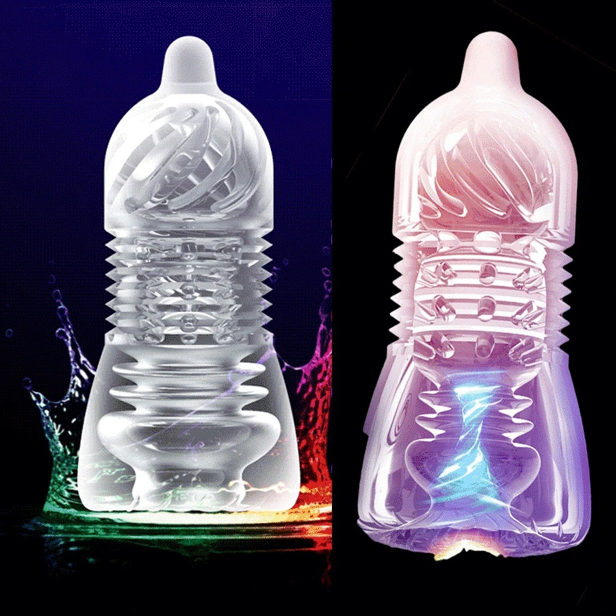 Leten Air İçi Tırtıklı Ultra Yumuşak Mastürbatör Mavi-02