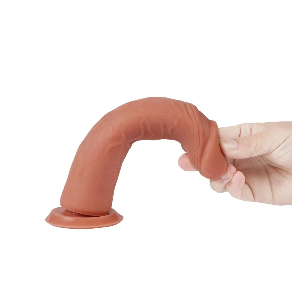Hunter Özel Yumuşak Dokulu Çift Katmanlı Silikon Realistik 20 Cm Penis Dildo