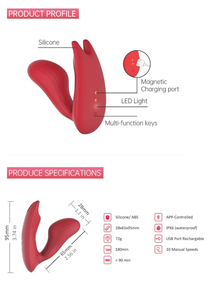 Magic Umi Telefon Uyumlu Her Yerden Kontrol Edilebilen Giyilebilen Vibratör
