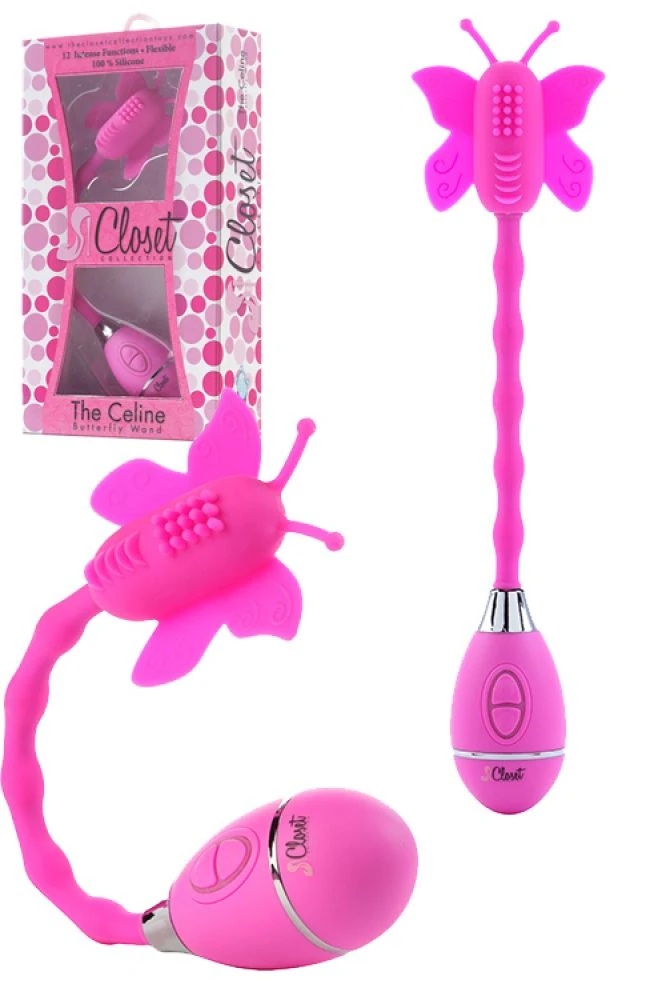 The Celine Kelebekli Uyarıcılı Pembe Vibratör Made İn U.S.A