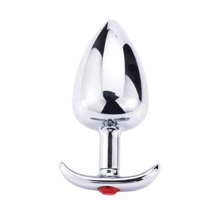 Taşlı Kolay Tutalabilir Metal Anal Plug