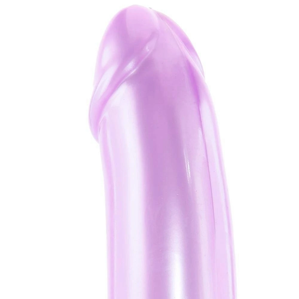 Lollies Sugardaddy 20 Cm Ekstra Gerçekci Jel Dokulu Kemerli Mor Dildo Vibratör