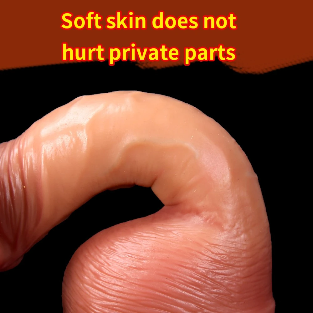 18 Cm Çift Katmanlı Ultra Yumuşak Realistik Kemerli Penis