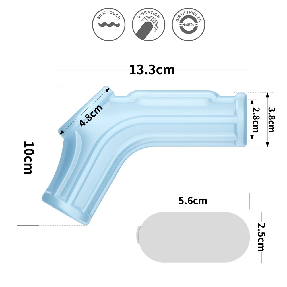 Ridge Knights Ring Titreşimli Testis ve Yarım Penis Kılıfı Mavi