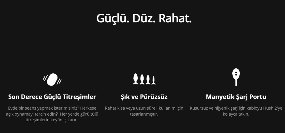 Lovense Hush 2 Akıllı Telefon Kontrollü 2.25 İnch Anal Plug