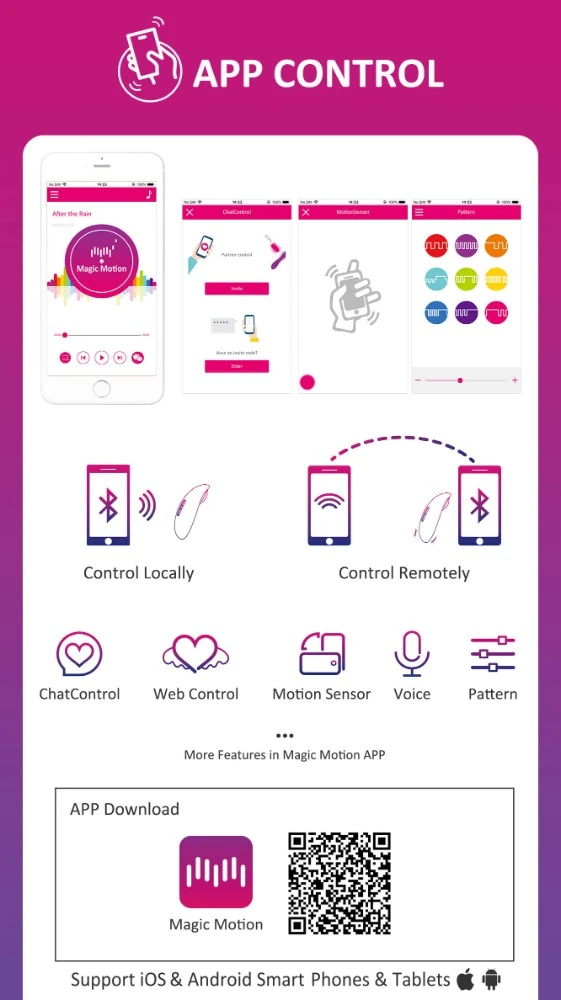 Magic Motion Candy Telefon Uyumlu Giyilebilir Su Geçirmez Pembe Vibratör